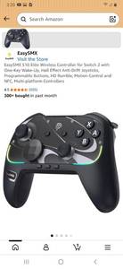 S10 Elite Wireless Controller for Switch 2 with One-Key Wake-Up, Hall Effect Anti-Drift Joysticks, Programmable Buttons, HD Rumble, Motion Control and NFC, Multi-platform Controllers - Retail: $50