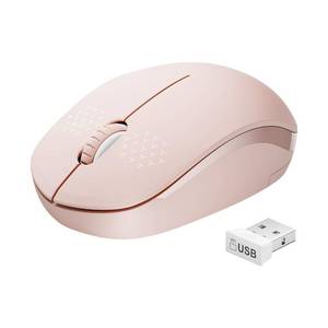 lot 37809 image: Wireless Mouse for Laptop, 2.4G Noiseless Mouse with USB Receiver - Optical Tracking Portable Computer Mice for Chromebook, PC, Tablet, Windows System, 24 Months Battery Life - Pink - Retail $12