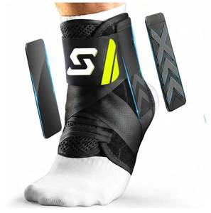 lot 37813 image: Quick Lace Up Ankle Brace for Sprained Ankle, Slim Fit Ankle Support Brace with Side Stabilizing Pads for Men & Women, Adjustable Ankle Stabilizer for Injury Recovery, Running, Sports, M-Support Plate of 1 - Retail $8