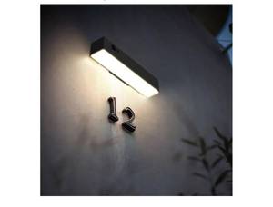 lot 37818 image: Solar Outdoor Lights, Solar Light with Motion Sensor for House Sign, IP44 Waterproof 1000LM 4000K Modern-Luxury Style Non-wiring Anti-glare Wall Sconces for Post, Front Door, Yard, Garage, Garden - Retail $32