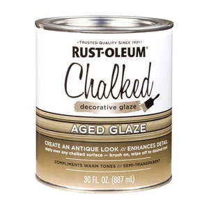 lot 37823 image: Rust-Oleum Chalked Aged Decorative Glaze 30 oz Paint - Retail $58