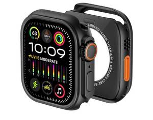 lot 37829 image: 3 in 1 Metal Case Compatible with Apple Watch Series SE 3SE 2SE 654 44mm, W1 Protector Rugged Bumper with Watch Crown  Back Cover, Black - Retail $18