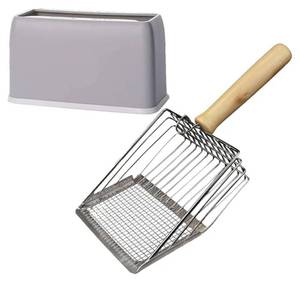 lot 37847 image: Cat Litter Scoop, Premium Kitty Shovel with Hook and Hole, Metal Sifter Scooper Stainless Steel for Easy Cleaning, Durable and Heavy Duty, Odor-Free for Litter Box (Only Scoop) - Retail $8