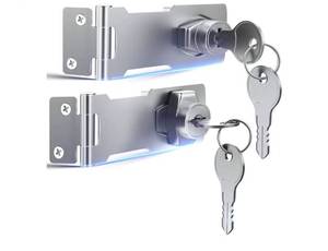 lot 37855 image: 3 Inch Zinc Alloy Chrome Finish Cabinet Lock with Key - Retail $17