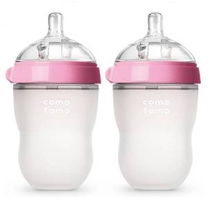lot 37859 image: Silicone Bottle 8-Oz (2 Pack)- Pink - Retail $20