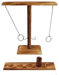 lot 37865 image: Hook and Ring Toss Game for Adults Party Games Wider & Longer Latest Version - Rectangle - Retail $10