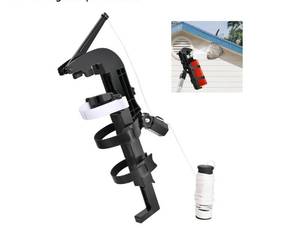 lot 37871 image: NEWFLY Spray Can Extension Pole Adaptor, Adjustable Sprayer Bracket Adaptor for Wasp Hornet Bee Spray Long Range, Spray Paint, Window Cleaner, Tree Spray. Spray Can Trigger Handle - Retail $19