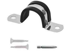 lot 37877 image: Pipe Clamps NPS 34 Inches 27MM - 304 Stainless Steel & Rubber Lining 10 Pack - Retail $13