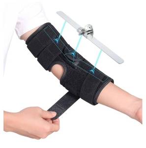 lot 37895 image: Cubital Tunnel Syndrome Elbow Brace, Ulnar Nerve Entrapment Splint, Elbow Immobilizer for Night Sleeping and Day Working, 4 Angles Adjustable, Fit Women & Men, Right & Left Arm - S - Retail $34