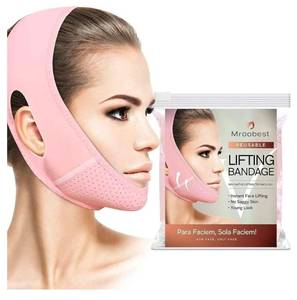 lot 37896 image: ParaFaciem Reusable V Line Mask Facial Slimming Strap Double Chin Reducer Chin Up Mask Face Lifting Belt V Shaped Slimming Face Mask - Retail $15