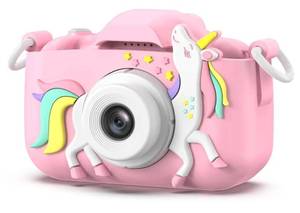 lot 37912 image: Kids Camera Toys for 3-8 Year Old Girls Boys, Children Digital Video Camcorder Camera with Cartoon Soft Cover, Best Christmas Birthday Festival Gift for Kids - Retail $24
