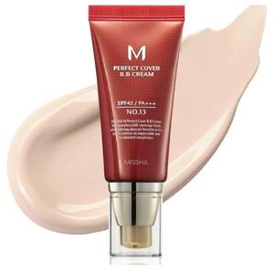 lot 37917 image: MISSHA M Perfect Cover BB Cream No.13 Bright Beige - Fair with Cool Undertone SPF 42 PA  1.69 Fl Oz - Tinted Moisturizer for face with SPF - Retail $15