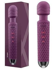 lot 37920 image: Handheld Cordless Personal Wand Massager �� Waterproof, USB Rechargeable, 20 Vibration Patterns, 8 Speeds, Memory Feature, Skin-Soft Silicone for Ultimate Relaxation Tool - Retail $37