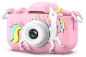 lot 37938 image: Kids Camera Toys for 3-8 Year Old Girls Boys, Children Digital Video Camcorder Camera with Cartoon Soft Cover, Best Christmas Birthday Festival Gift for Kids - Retail $24