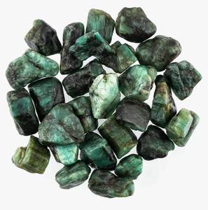 lot 37941 image: 100 Carat Raw Emerald Loose Gemstone Lot �� 4 Pieces �� Natural Uncut Green Crystals for Jewelry Making Supply, Heart Chakra Healing, Reiki, Spiritual & Metaphysical Use (15-25 mm) - Retail $16