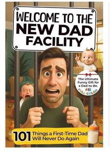 lot 37943 image: Welcome to The New Dad Facility 101 Things a First-Time Dad Will Never Do Again The Ultimate Funny Gift Book for a Dad-to-Be Everything Expectant ... About Fatherhood (New Parents Essentials) - Retail $17