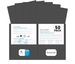 lot 37978 image: Two Pocket Folders, PANDRI 50 Pack 2 Pocket Folders, Letter Size Paper File Folder for School Office Home Business - Retail $22