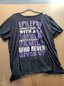 lot 38000 image: Epilepsy Awareness Graphic T-Shirt, 4X - Retail $12