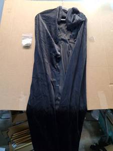 lot 38018 image: Black Full-Length CapeRobe Comes With Gold Chain  - Retail $20
