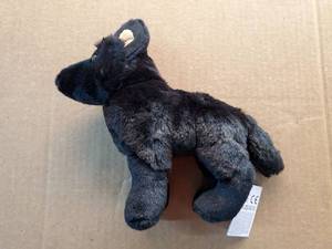 lot 38052 image: Black Wolf Plush Stuffed Animal - Retail $8