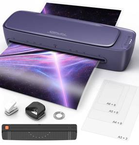 lot 7701 image: Laminator Machine 13 Inch Wide Thermal Lamination 9 in 1 Cold Hot A3 Laminating Machine for Teacher Personal, 60s Warm-Up No Jam laminator Machine 11x17 with 30 Laminating Sheets for Home Office Use