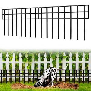 lot 7704 image: Animal Barrier Fence, 14 Pack No Dig Fence Panels,19.52Ft(L) X 13Inch(H) Garden Fence Border, Dig Fence Barrier for Dogs Rabbits Defense, Ground Defense Border for Outdoor, Yard, Patio