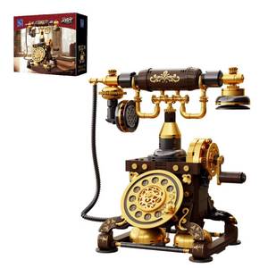 lot 7711 image: PANTASY Retro Phone Building Blocks Set for Adults, Vintage DIY Telephone Model Kit with Realistic Design, Creative Home Decor Gift, Ideal Gifts for Collectors & Hobbyists