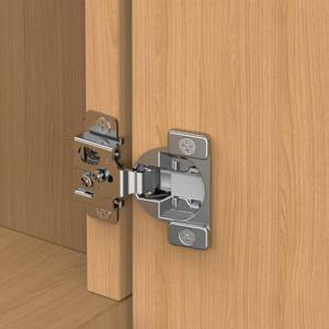 lot 7730 image: Chibery 50 Pack 12 Overlay 3D Soft Close Concealed Hinge, Face Frame Door, Small Angle Slow Close, Self Closing Hidden Satin Nickel, 105° Concealed Stainless Steel Hinges for Kitchen Cabinet Door