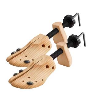 lot 7732 image: WEST LIGHT 2 Way Cedar Shoe Trees Wooden Shoe Stretcher,Adjustable Large Size for Men and Women, Wood Shaper Set of 2 Stretches Length & Width,Womans Size 10 to 13.5 Mans Size 9 to 13.