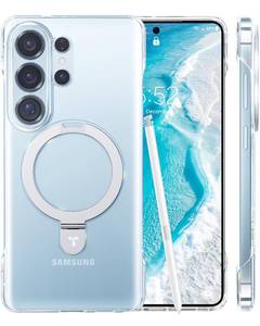 lot 7737 image: TORRAS Ultra Slim for Samsung Galaxy S26 Ultra Case Clear with Magnetic Stand, Never Yellow Fit for MagSafe Open-edgeFrameless Thin Minimalist for S26 Ultra Case with Kickstand, Hard Protection