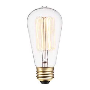 lot 7751 image: Globe Electric 01321 60W Vintage Edison S60 Squirrel Cage Light Bulb, Warm Incandescent, Tungsten Filaments, E26 Base, 220 Lumens, 2200 Kelvin, Candlelight White, 3000 Hour Lifespan