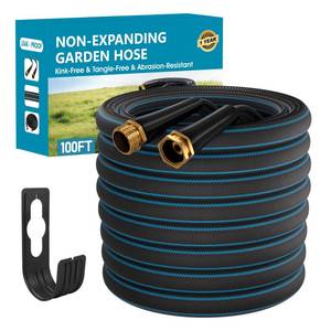 lot 7754 image: Amolok 100FT Non-Expanding Garden Hose, Ultra Lightweight Water Hose, Durable & Flexible Hose, Easy to Store and Carry, All-Weather Outdoor Hose for Lawn & Garden, Car Washing