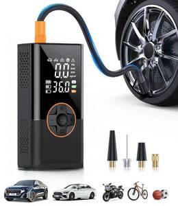 lot 7767 image: KUXISA Tire Inflator Portable Air Compressor, 3X Faster Air Compressor with Digital Pressure Gauge, 150 PSI Portable Air Pump for Cars, Motorcycles, Bicycles, Balls and More(Black)