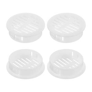 lot 7791 image: uxcell Round Soffit Vents 1 inch, 8Pcs White Plastic 35mm Soffit Vent Cover - Circular Air Vent Grille - Air Flows Easily for Bathroom Home, Office, Kitchen, Cabinet, Wardrobe