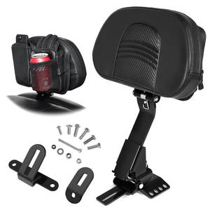 lot 7838 image: PBYMT Rider Driver Backrest, Detachable Driver Backrest, Adjustable Plug-in Rider Backrest Fit for Harley Davidson Touring Electra Glide Road Glide Road King Street Glide 1997-2024, Gloss Black