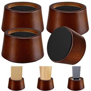 lot 7847 image: KOIKEY Furniture Raisers Bed Risers - 2 Inch Wooden Circle Heavy Duty Furniture Height Extenders Lifts for Sofa Couch Desk Chair Table Base Raising Space, Convenient Store and Cleaning, Pack of 4