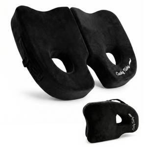 lot 7855 image: Cushy Tushy Premium Foldable Piriformis Seat Cushion - Piriformis Pain and Sciatic Pain Relief Cushion - for Home & Office Use, Perfect for Travel or Driving