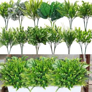 lot 7864 image: Cindeer 24 Pcs Artificial Flowers Plants for Outdoors, UV Resistant Artificial Fake Plastic Faux Flowers Plants Outdoor Indoor for Spring Summer Wedding Decors