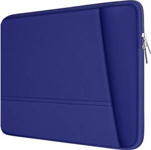 lot 7890 image: TEDNETGO 15.6 Inch Laptop Sleeve, Durable Neoprene Case with Pockets, Protective Carrying Bag for Dell, Lenovo, Asus, Blue