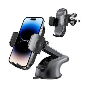 lot 7920 image: Ywdiml Car Phone Holder, 360° Rotation Suction Cup Dashboard Windshield Air Vent Mobile Phone Stand, Hands-Free Dash Vent Cellphone Mount Cradle, Universal for Most Smartphones (Carbon Fiber)