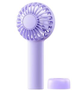 lot 7925 image: SWEETFULL Mini Portable Fan - Rechargeable Handheld Fan, 3 Speeds Personal Small Hand Gifts for Travel Essentials, Lash, Makeup, Eyelash, Kids, Girls, Women - USB, Cute Design Purple