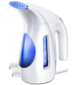 lot 7934 image: HiLIFE Steamer for Clothes, Portable Handheld Design, 240ml Big Capacity, 700W, Strong Penetrating Steam, Removes Wrinkle, for Home, Office(ONLY FOR 120V) (Ocean Blue)