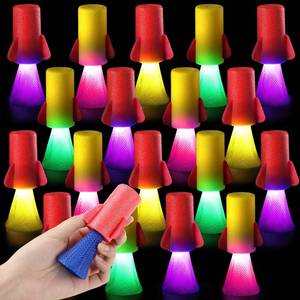 lot 7940 image: CHUNNIN 24 PCS Light Up Jumping Spring Rocket Launchers Toys with Flashing LEDs, LED Light Up Party Favors, Classroom Rewards Prizes, Goodie Bag Fillers, Birthday Suprises - Games for Boys and Girls