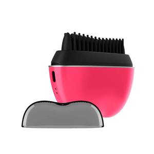 lot 7968 image: Conair Ceramic Ionic Smoothing Brush, Portable Frizz Control Styling Brush for Shine, 2 Heat Settings up to 360°F, USB-C Rechargeable, Travel-Friendly with Protective Cover, Hot PinkBlack, CR80