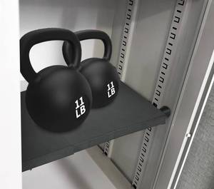 lot 7975 image: zsttion Adjustable Locker Organizer Shelf, 30LB Load-Bearing Metal Locker Shelf for Schools, Offices, Gyms, Locker Shelf Expandable to Fit Your Locker 11-18 (1, Black)