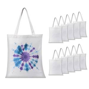 lot 9004 image: OKBA Sublimation Tote Bags,polyester tote bags for sublimation,DIY customization blank canvas tote bags13  15 in