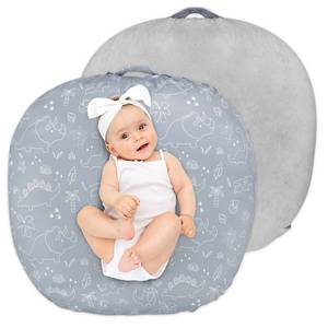 lot 9013 image: Newborn Lounger Cover, Soft Comfortable Baby Lounger Cover, 1 Pack Reversible Removable Slipover for Infant Lounger Pillow, Dinosaur (Lounger not Included)