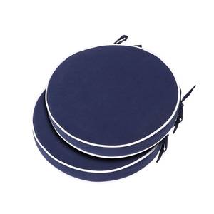 lot 9037 image: Blytieor Outdoor Bistro Chair Cushions Set of 2, Waterproof 15 inch Round Seat Cushions with Ties for Patio Deck Furniture
