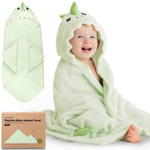 lot 9044 image: KeaBabies Organic Baby Towel with Hood for Girls, Boys - Soft, Absorbent, 100% Cotton Hooded Baby Towels for Newborns, Infants, Large Hooded Bath Towels for Babies, Kids, Toddler 1-3 (Draco)