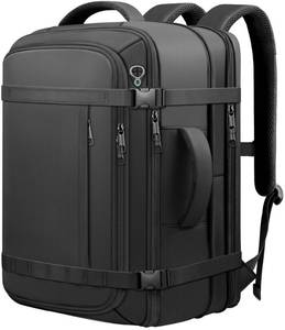 lot 9070 image: Roomy Carry On Backpack, Expandable Large Capacity Travel Backpack 1-7 Days,Fits18.4 Laptop,Water Resistant Anti Theft Carry on Laptop Backpack for Men Women,Flight Travel,Black